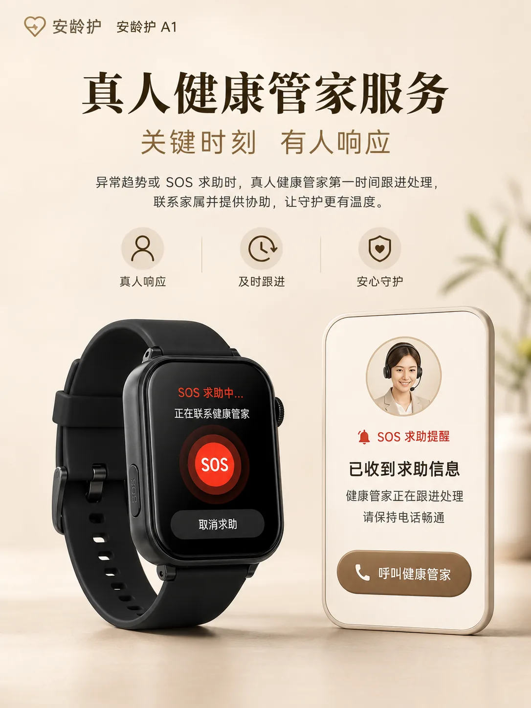 安龄护 A1 真人健康管家服务图